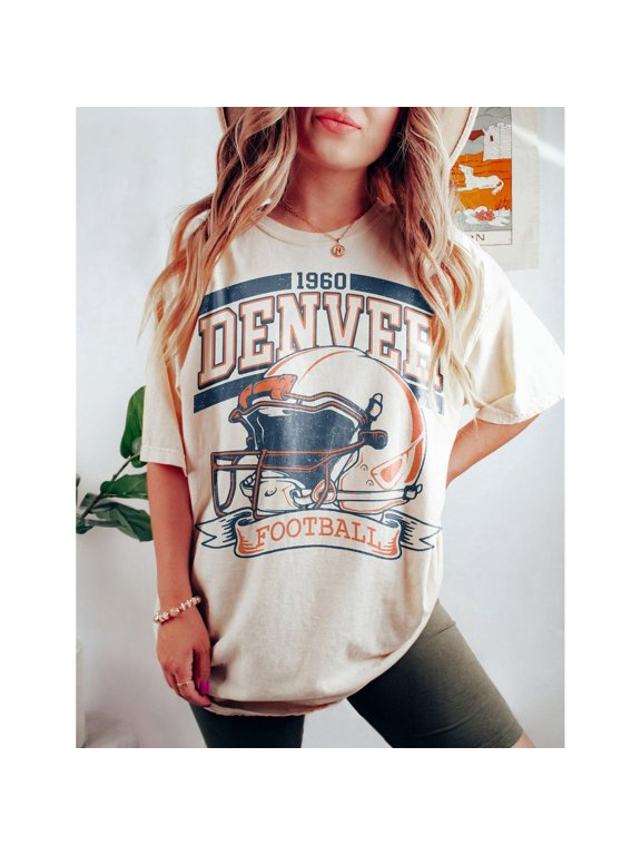 Vintage 90s Style Vintage Denver Football Style T-shirt ,Retro Denver Football Crewneck Shirt