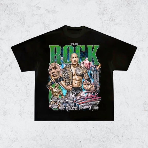 Vintage 90s The Rock Tee Shirt Homage Retro Classic Graphic Tee Bootleg Bestseller Unisex Sport Sweatshirt Gift