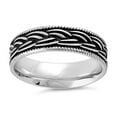 thumbnail image 1 of Vintage 925 Sterling Silver Oxidized Platinum Plated Oxidized Women Valentines Day Gifts Ring Jewelry, 1 of 4