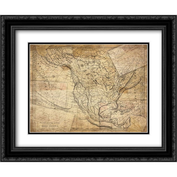 Vintage A 2x Matted 24x20 Black Ornate Framed Art Print by Grey, Jace