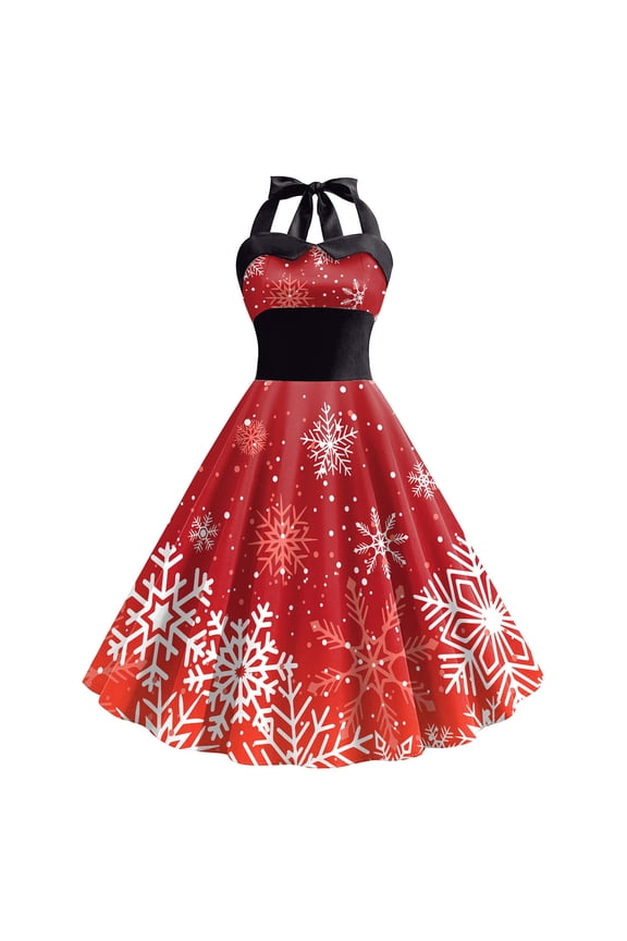 Vintage A Line Cocktail Dress for WomenGreat Choice for Christmas Gatherings and Holiday Event