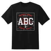 Vintage ABC T-Shirt Tops Short Sleeves Shirt Crew Neck Shirt XS