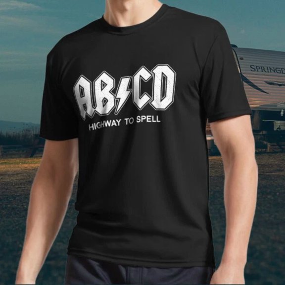 Vintage ABCD Highway To Spell Active Logo T-Shirt Funny Size S to 5XL