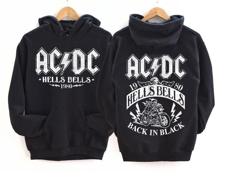 Vintage AC.DC 1980 Hells Bells Hoodie, AC.DC Band Vintage Unisex Shirt ...