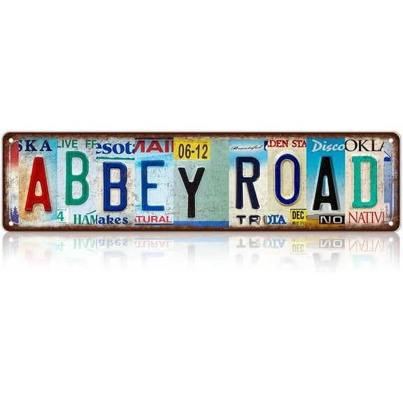 Vintage Abbey Road Metal Tin Signs Street Signs Road Signs Room Wall Decor 4"x16"