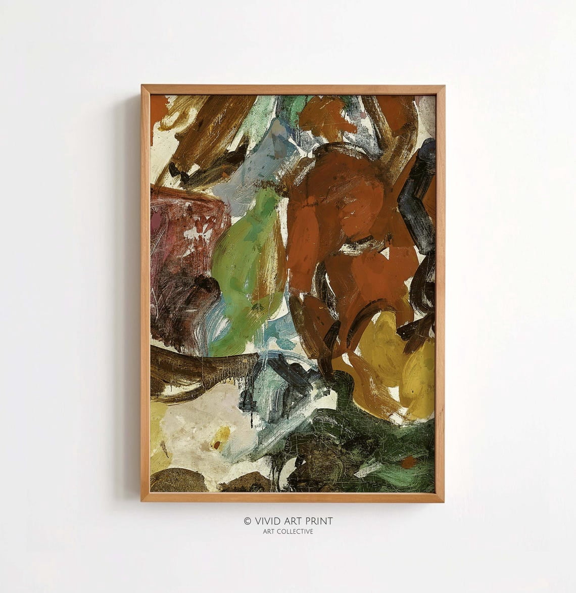Vintage Abstract Motion Color Expressive Vivid Wall Art Print, Modern ...