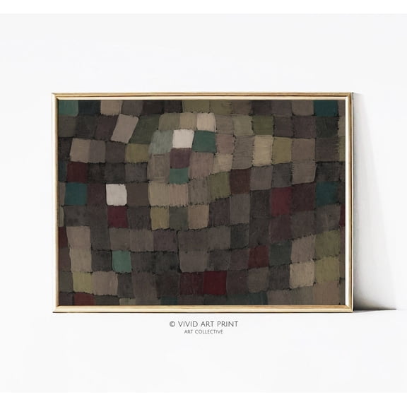 Vintage Abstract Neutral Art "Squares" Home Decor, Vivid Art Print Ch-136 Wall Art, Modern Wall Decor, 8x12 UNFRAMED