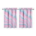 thumbnail image 1 of Vintage Abstract Oil Watercolor Tier Cafe Curtains for Bathroom Living RV Rod Pocket Window Drapes 36 Inch 2 Panels Set 28"x36" 2 Panels Window Treatment Tiers, 1 of 4