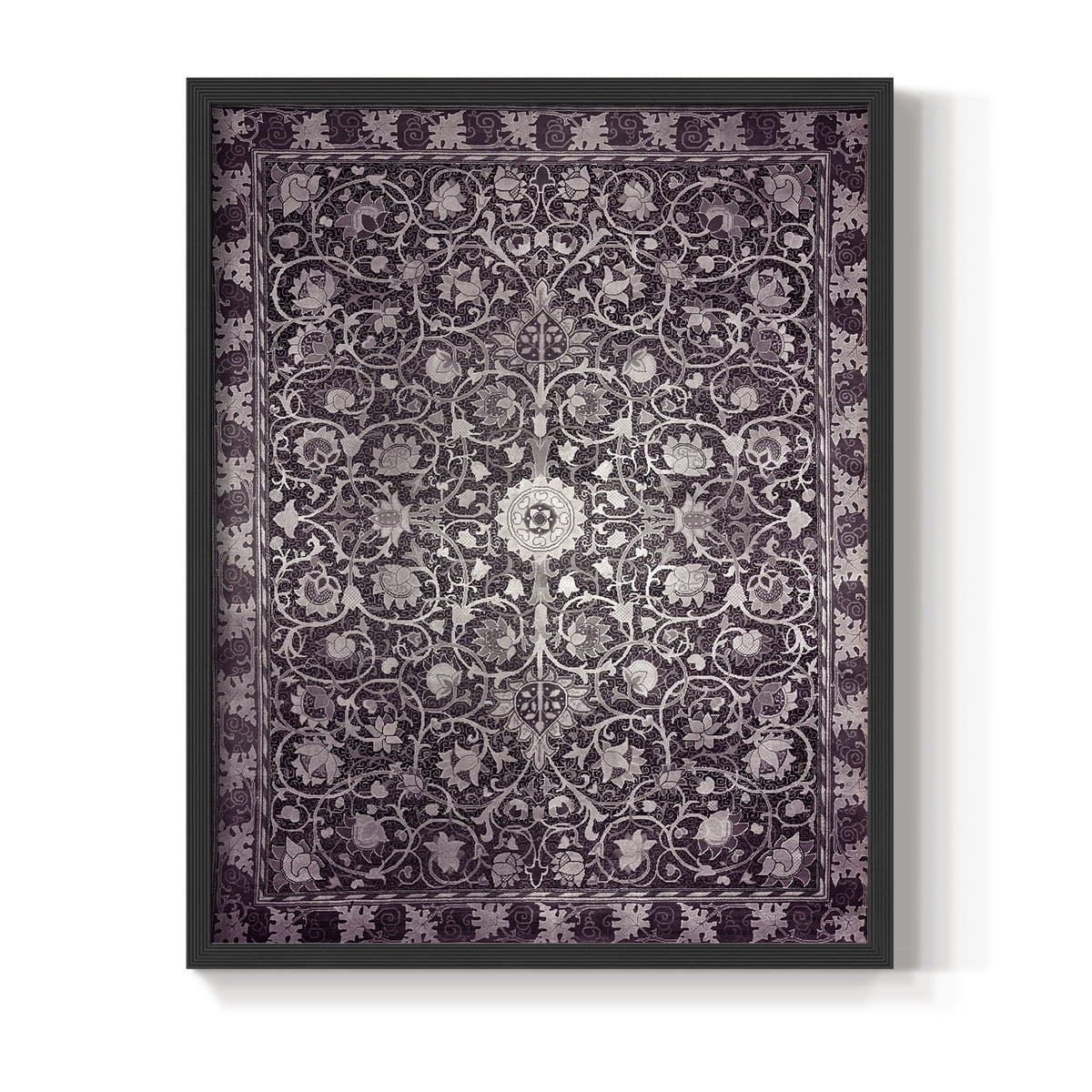 Vintage Abstract Print CIII - 14in. x 11in. Vintage Framed Print in Black Wood Frame
