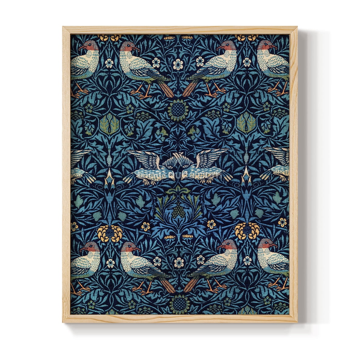Vintage Abstract Print CLXXIV - 14in. x 11in. Vintage Framed Print in Natural Wood Frame