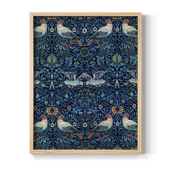 Vintage Abstract Print CLXXIV - 14in. x 11in. Vintage Framed Print in Natural Wood Frame