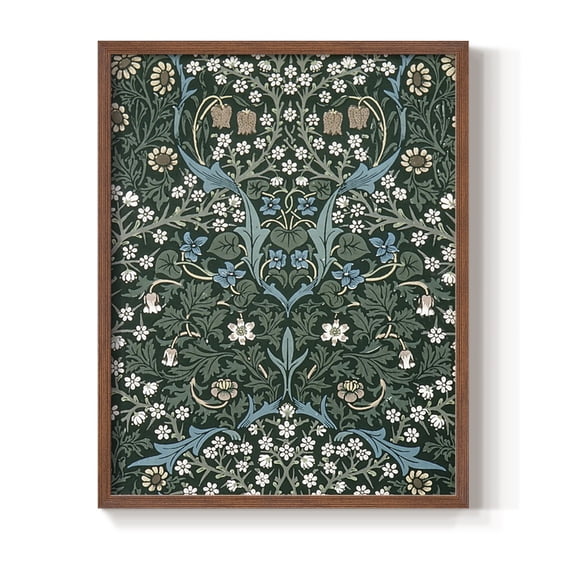 Vintage Abstract Print CLXXV - 10in. x 8in. Vintage Framed Print in Walnut Wood Frame