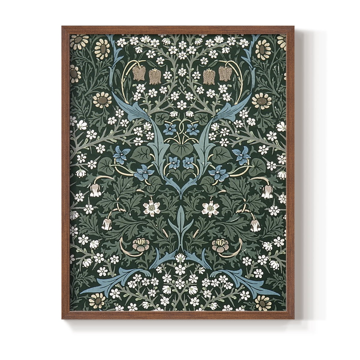 Vintage Abstract Print CLXXV - 14in. x 11in. Vintage Framed Print in Walnut Wood Frame
