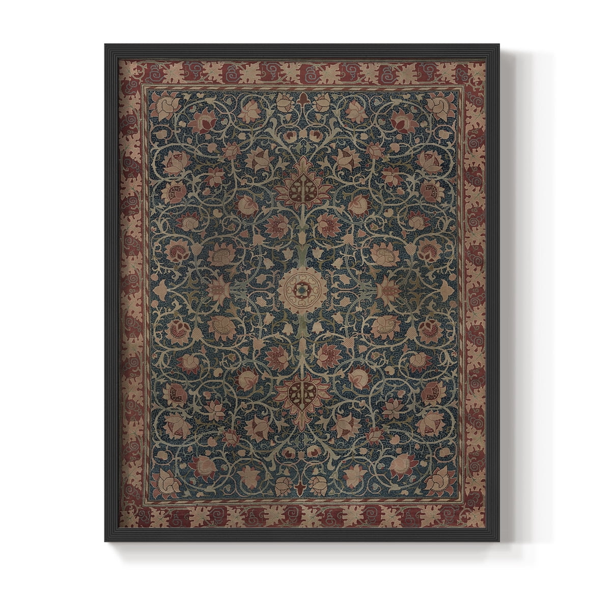 Vintage Abstract Print CXCV - 14in. x 11in. Vintage Framed Print in Black Wood Frame