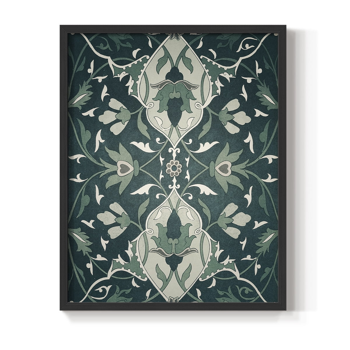 Vintage Abstract Print CXXIII - 10in. x 8in. Vintage Framed Print in Black Wood Frame