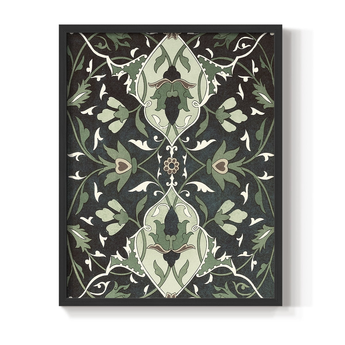 Vintage Abstract Print CXXV - 14in. x 11in. Vintage Framed Print in Black Wood Frame