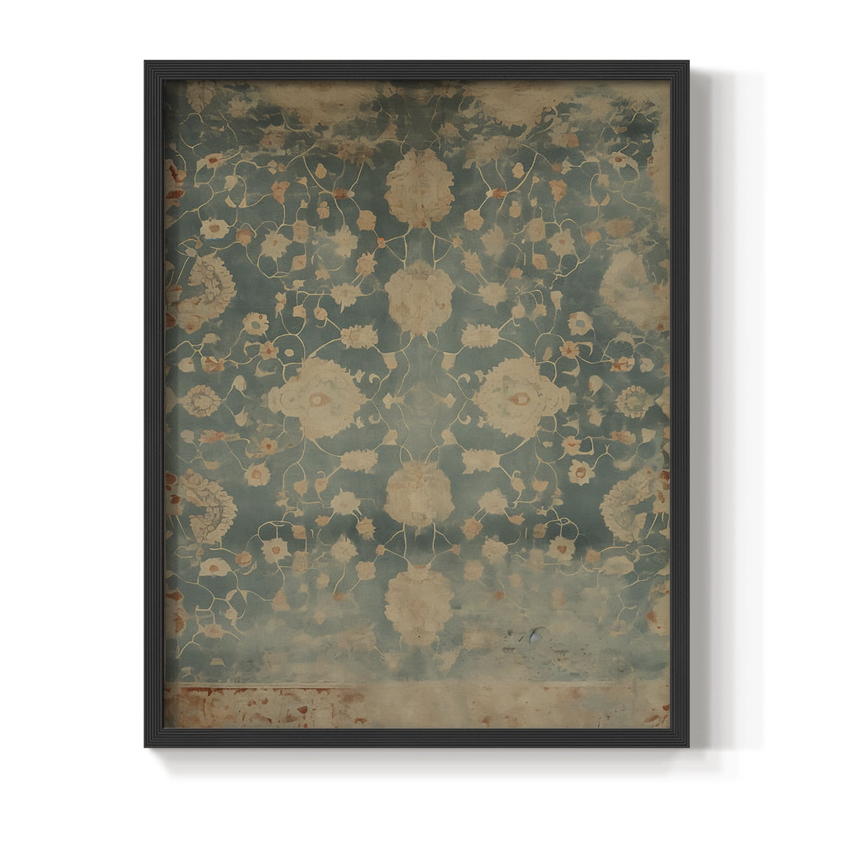 Vintage Abstract Print I - 14in. x 11in. Vintage Framed Print in Black Wood Frame