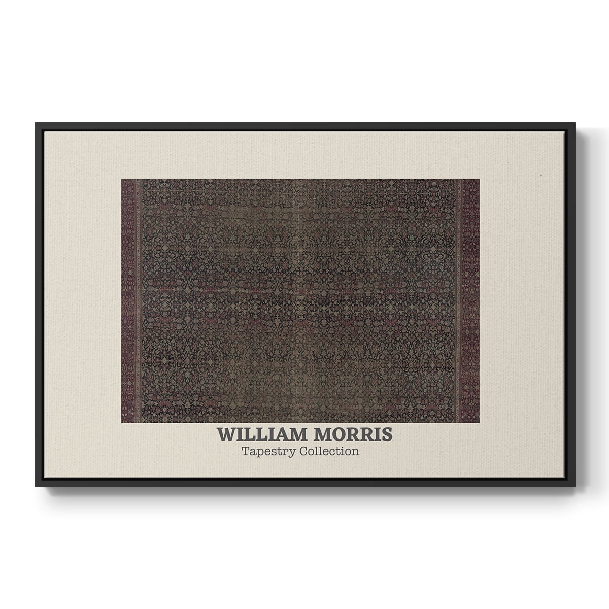 Vintage Abstract Print-L Framed in Black Wood Gallery Wrapped Canvas 27 in. x 41 in.