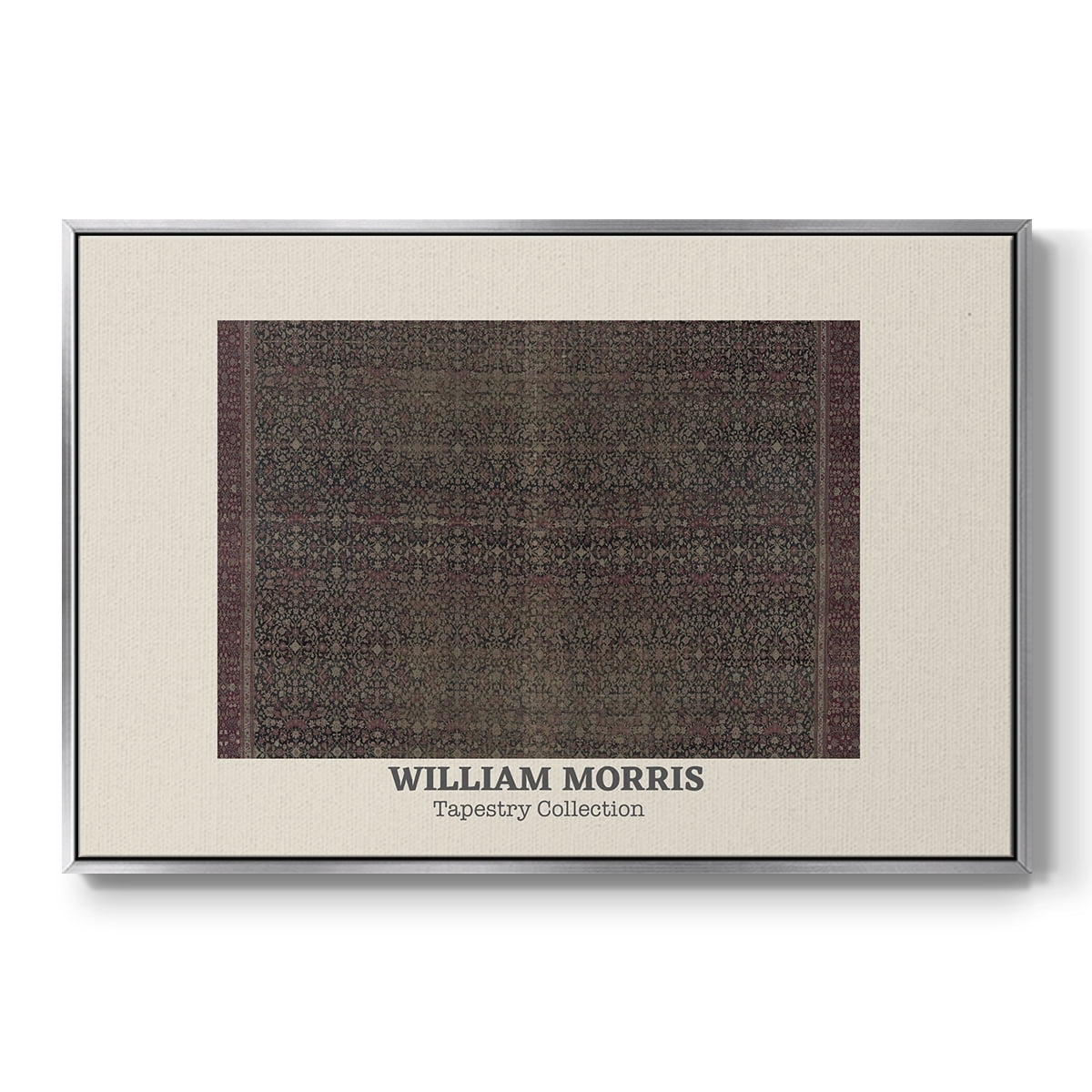 Vintage Abstract Print-L Framed in Silver Wood Gallery Wrapped Canvas 17 in. x 25 in.