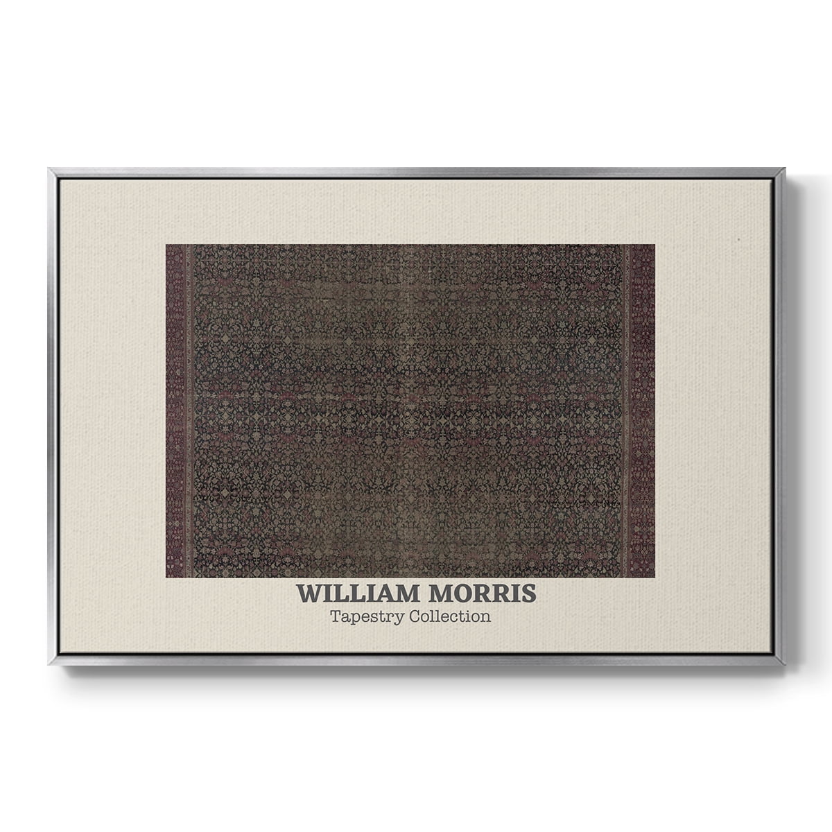 Vintage Abstract Print-L Framed in Silver Wood Gallery Wrapped Canvas 27 in. x 41 in.