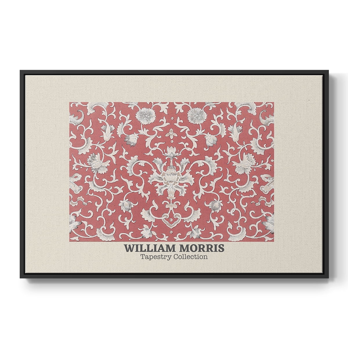 Vintage Abstract Print-LI Framed in Black Wood Gallery Wrapped Canvas 17 in. x 25 in.