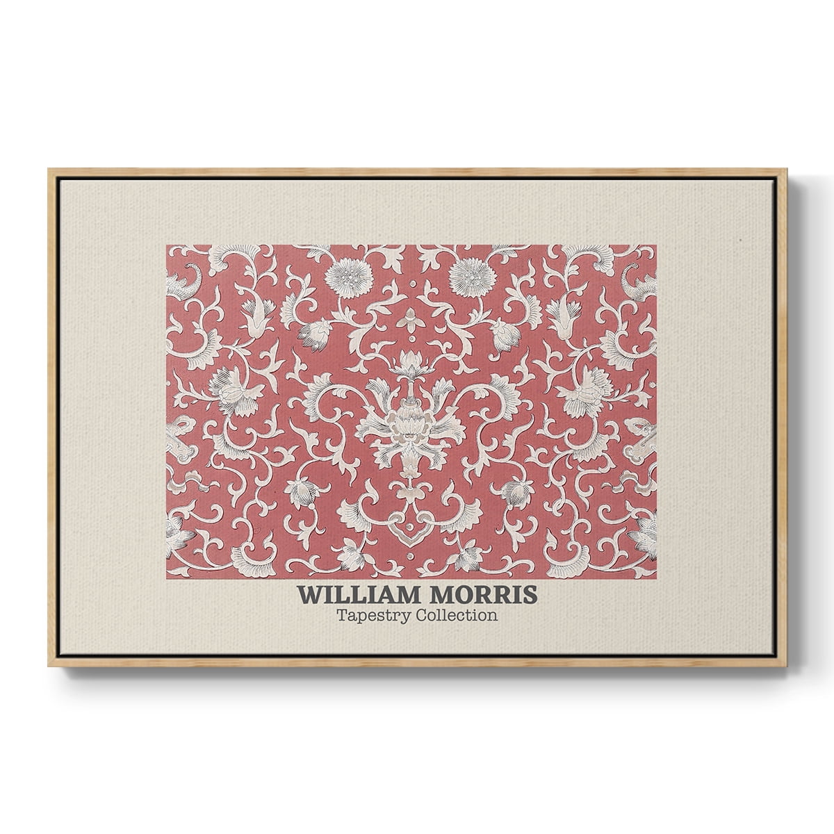 Vintage Abstract Print-LI Framed in Natural Wood Wood Gallery Wrapped Canvas 17 in. x 25 in.