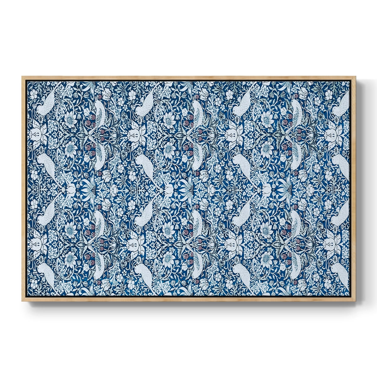 Vintage Abstract Print-LIX Framed in Natural Wood Wood Gallery Wrapped Canvas 27 in. x 41 in.
