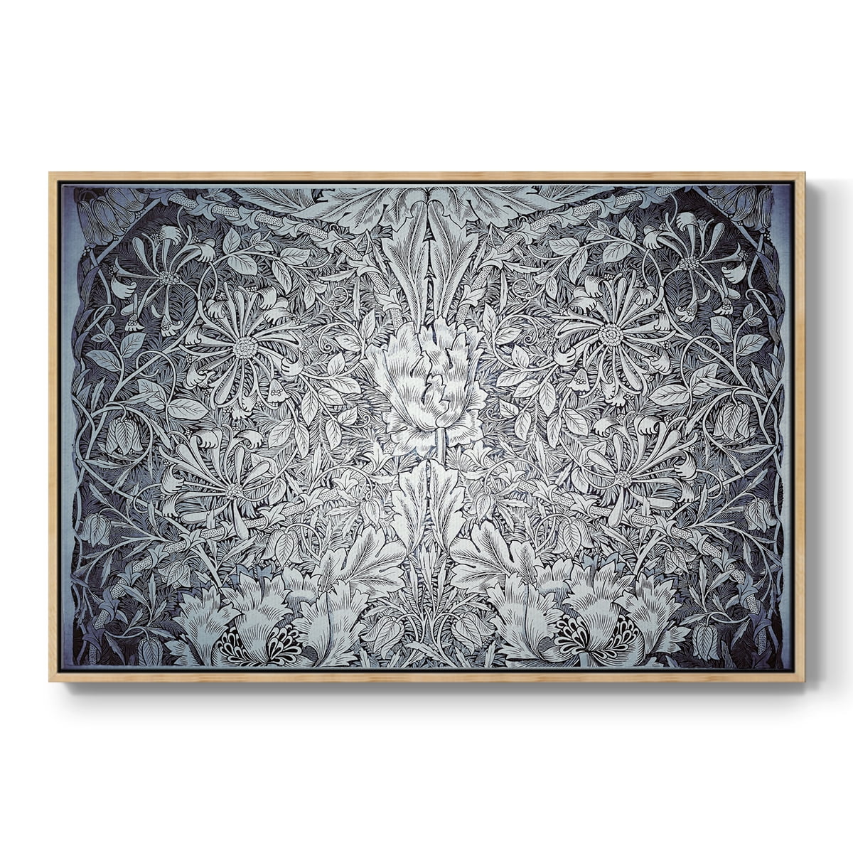 Vintage Abstract Print-LV Framed in Natural Wood Wood Gallery Wrapped Canvas 27 in. x 41 in.