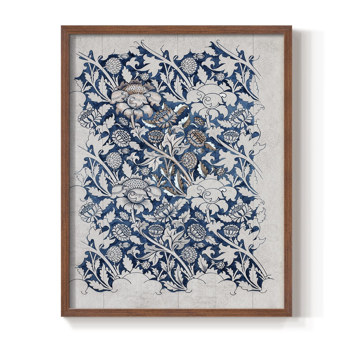 Vintage Abstract Print LXII - 14in. x 11in. Vintage Framed Print in Walnut Wood Frame