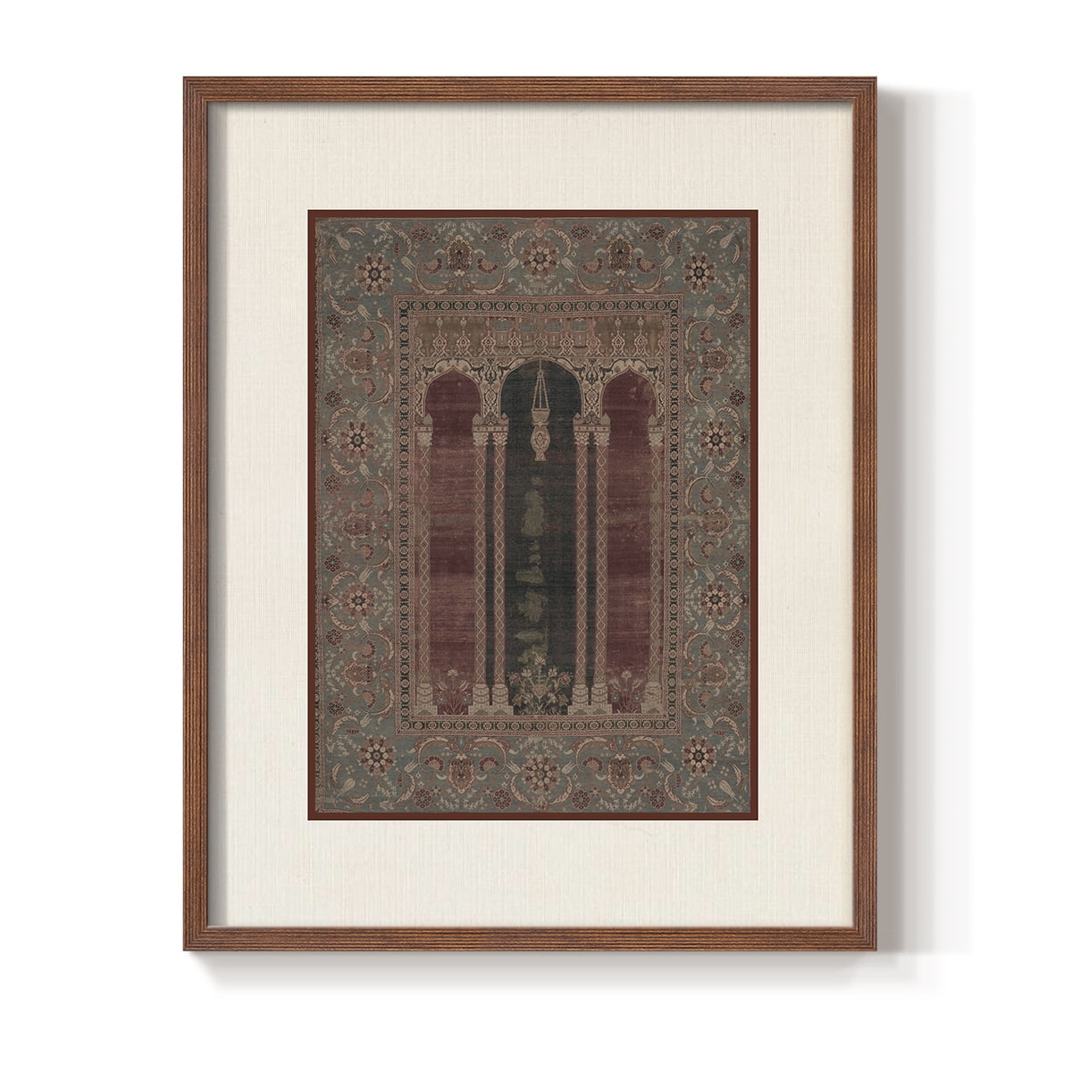 Vintage Abstract Print LXXIII - 14in. x 11in. Vintage Framed Print in Walnut Wood Frame