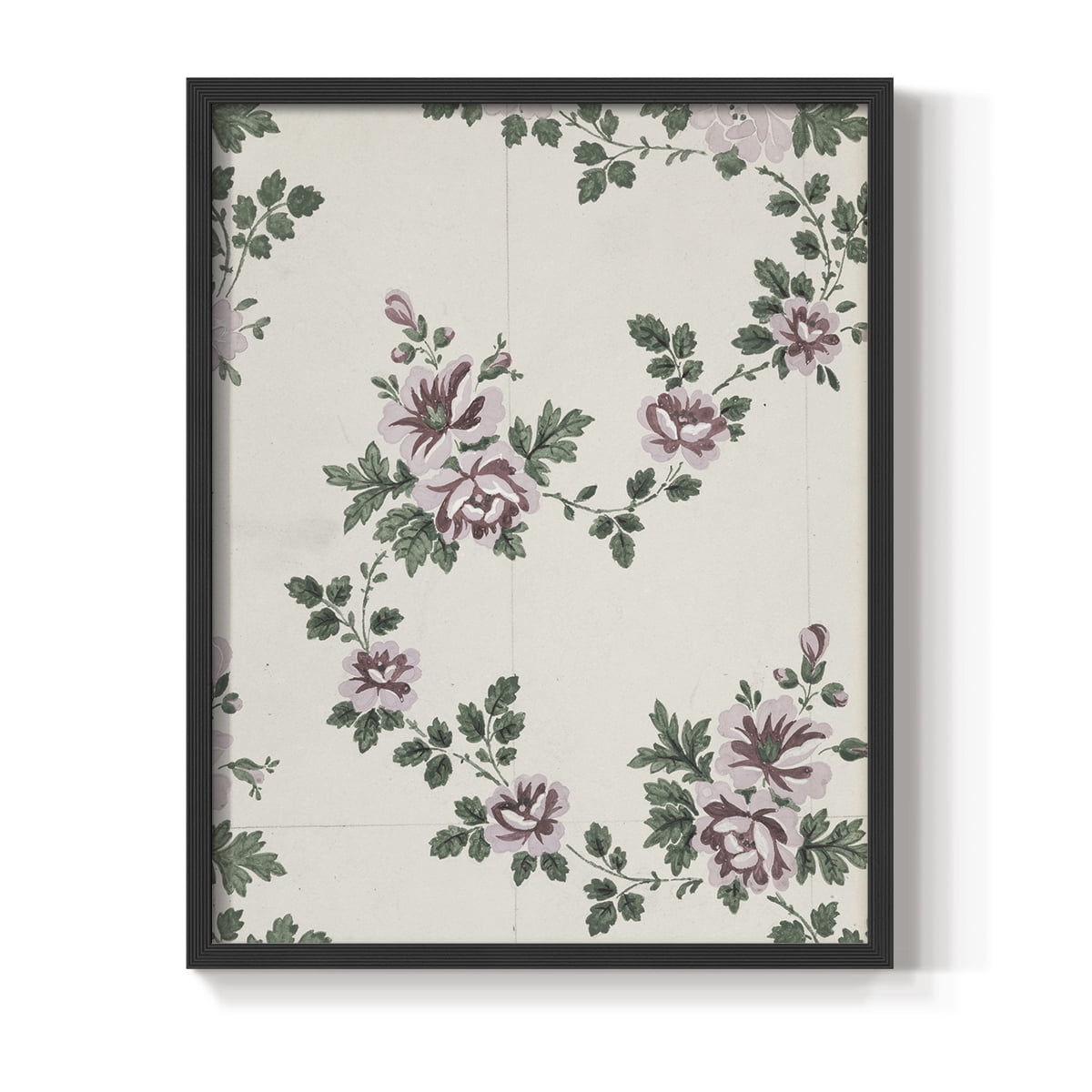 Vintage Abstract Print LXXX - 14in. x 11in. Vintage Framed Print in Black Wood Frame
