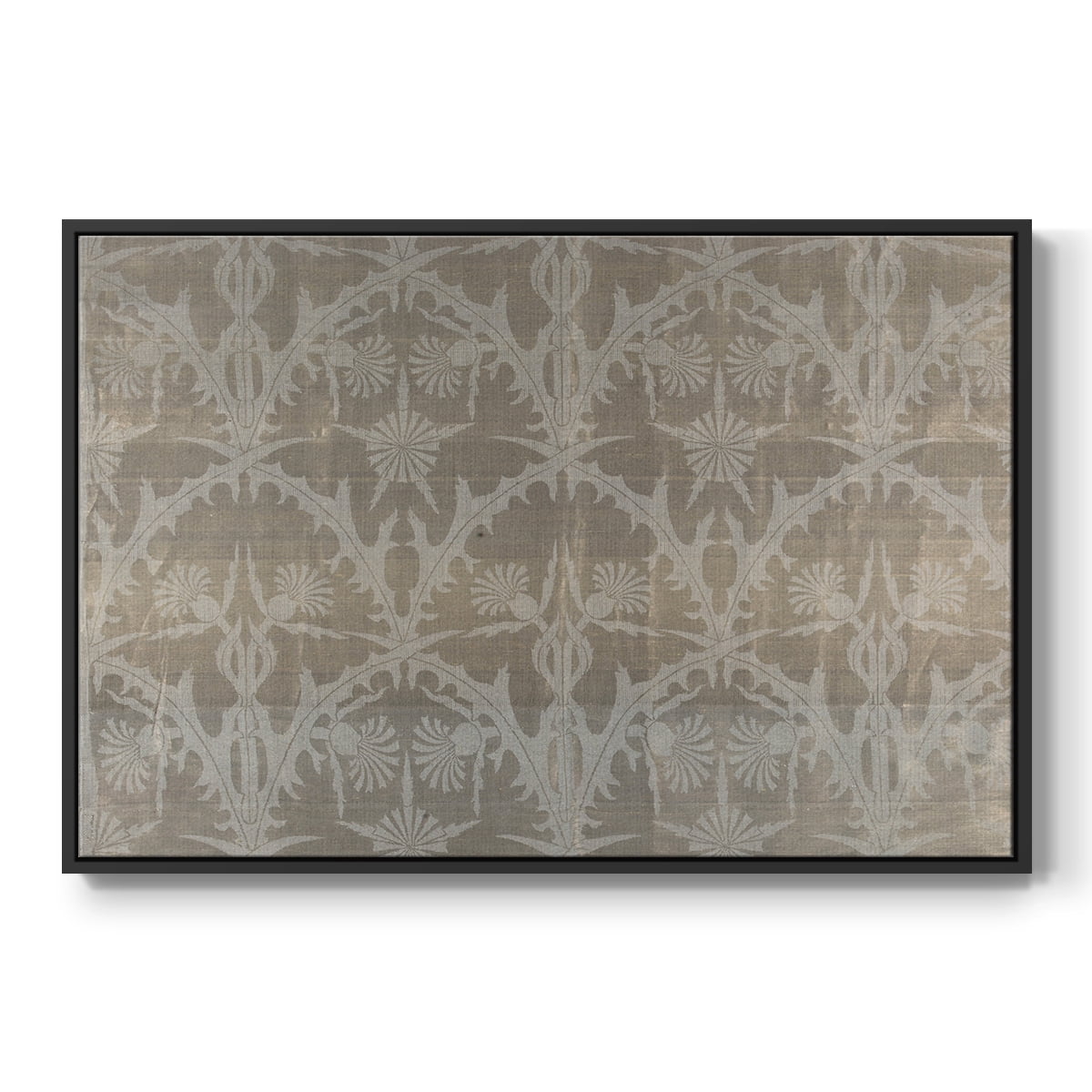 Vintage Abstract Print-XIII Framed in Black Wood Gallery Wrapped Canvas 17 in. x 25 in.