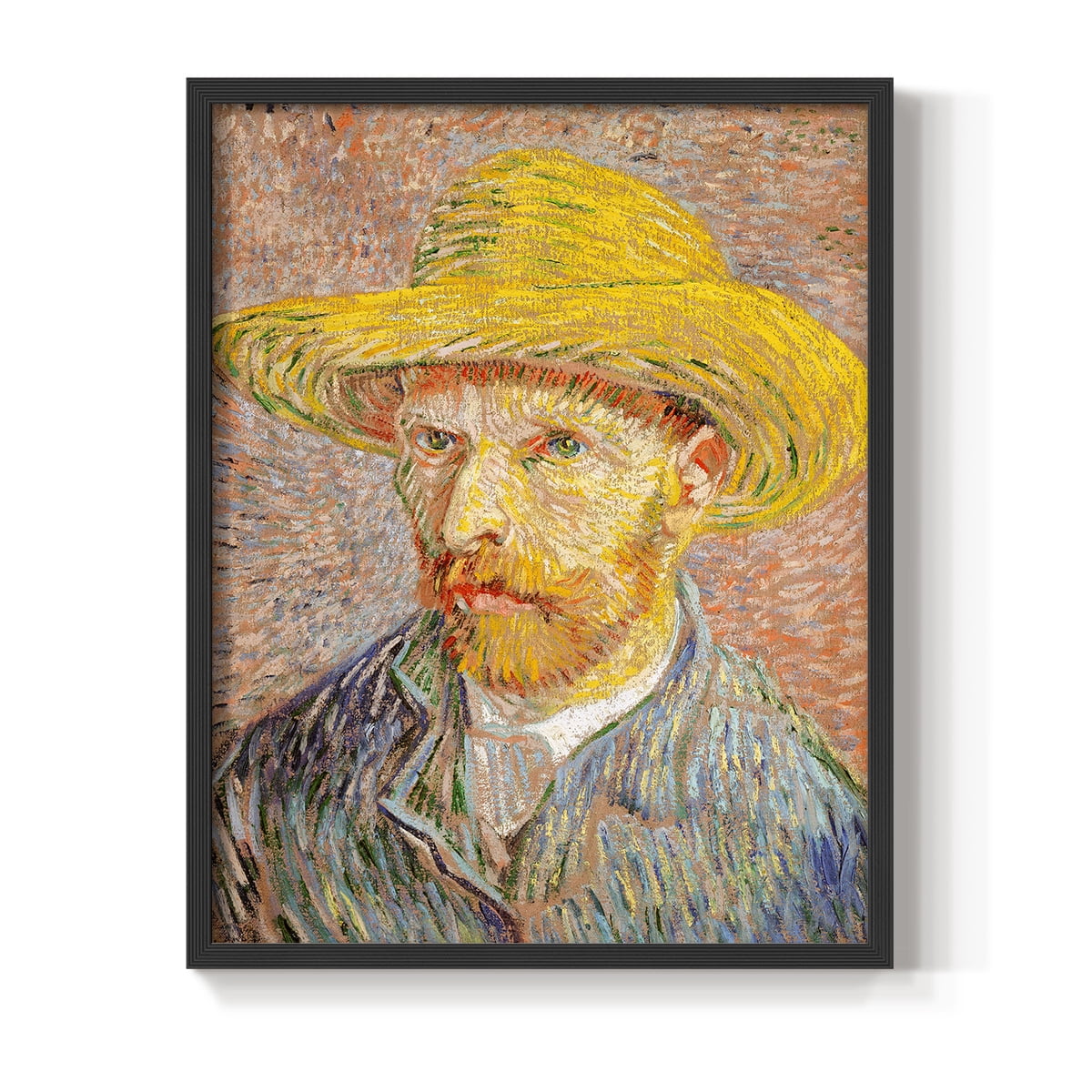 Vintage Abstract Print XIX - 10in. x 8in. Vintage Framed Print in Black Wood Frame