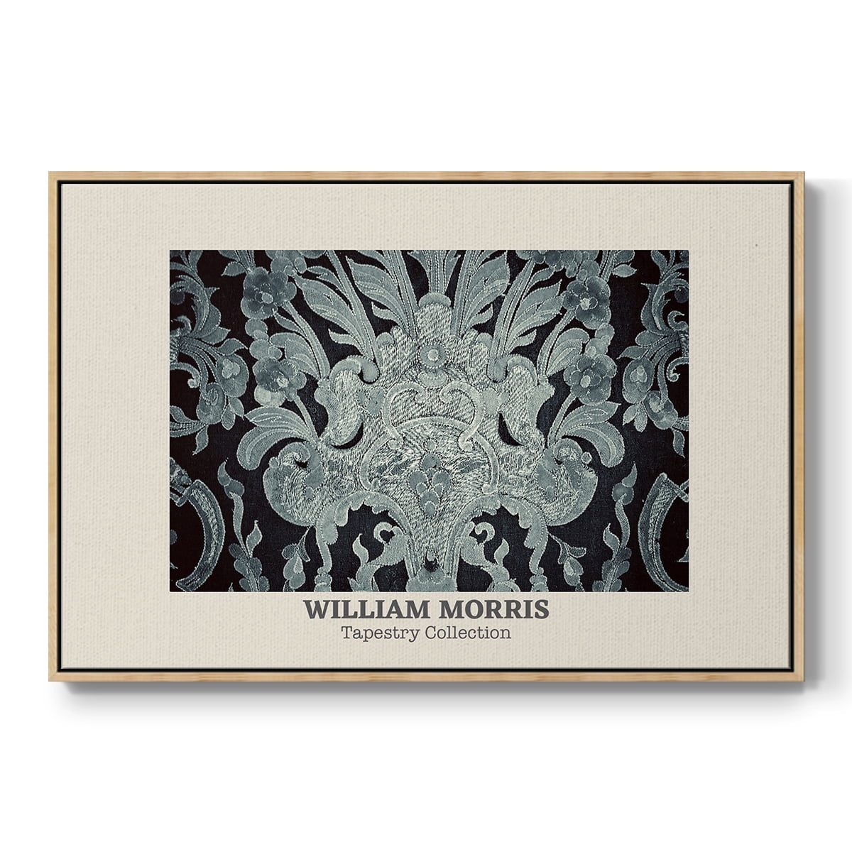 Vintage Abstract Print-XLII Framed in Natural Wood Wood Gallery Wrapped Canvas 17 in. x 25 in.