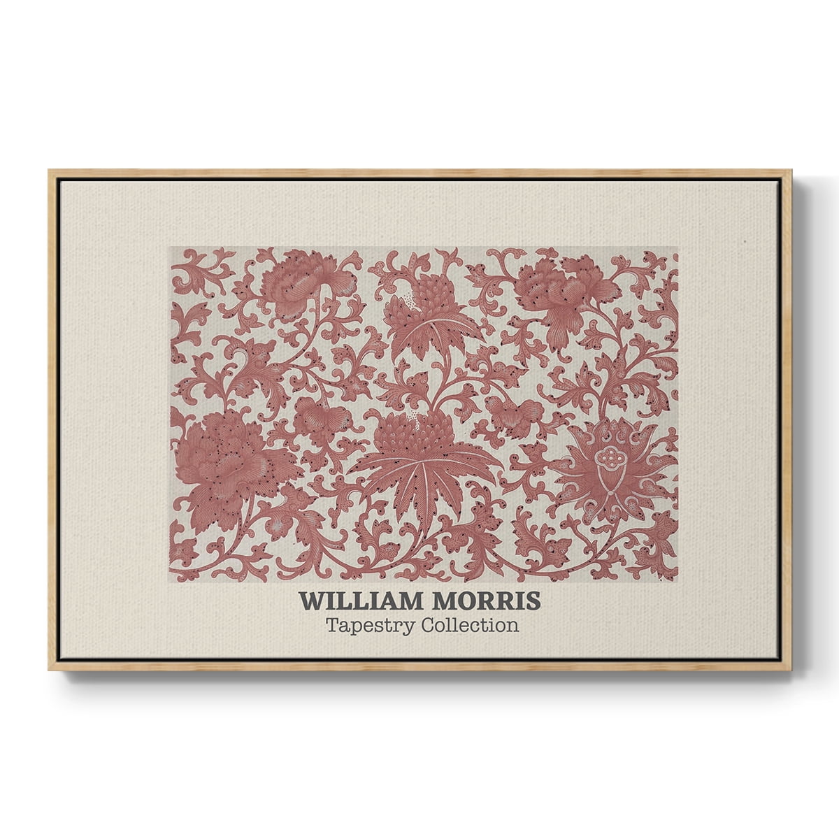 Vintage Abstract Print-XLIII Framed in Natural Wood Wood Gallery Wrapped Canvas 17 in. x 25 in.