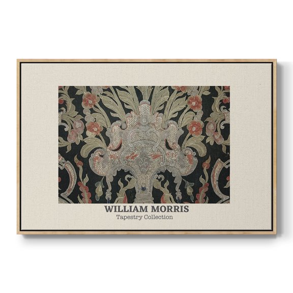 Vintage Abstract Print-XLIX Framed in Natural Wood Wood Gallery Wrapped Canvas 17 in. x 25 in.