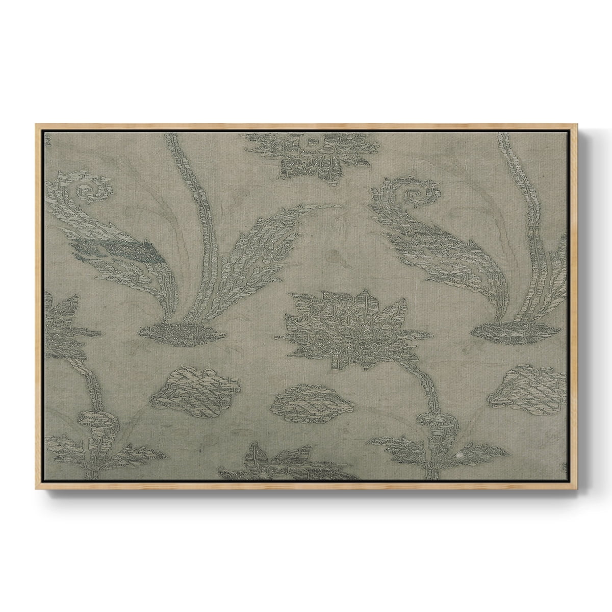 Vintage Abstract Print-XV Framed in Natural Wood Wood Gallery Wrapped Canvas 17 in. x 25 in.