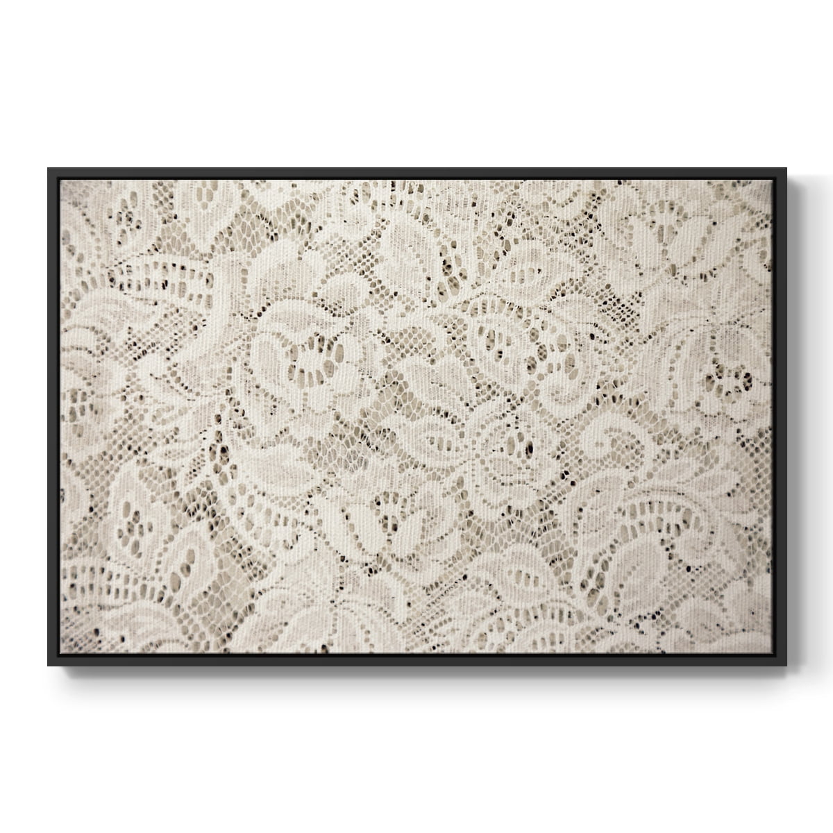 Vintage Abstract Print-XX Framed in Black Wood Gallery Wrapped Canvas 27 in. x 41 in.