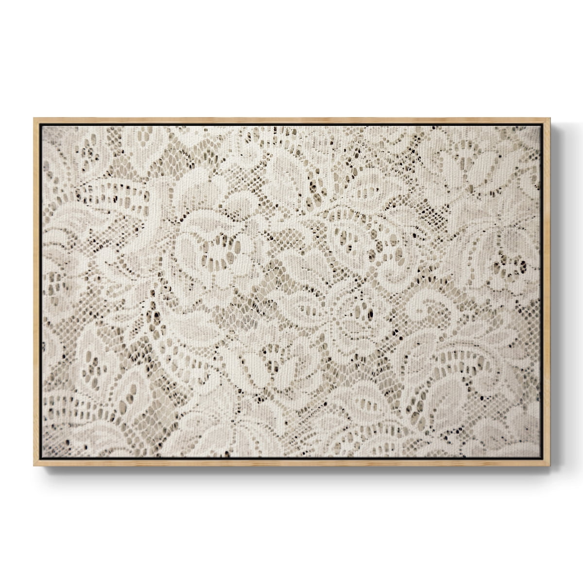 Vintage Abstract Print-XX Framed in Natural Wood Wood Gallery Wrapped Canvas 27 in. x 41 in.