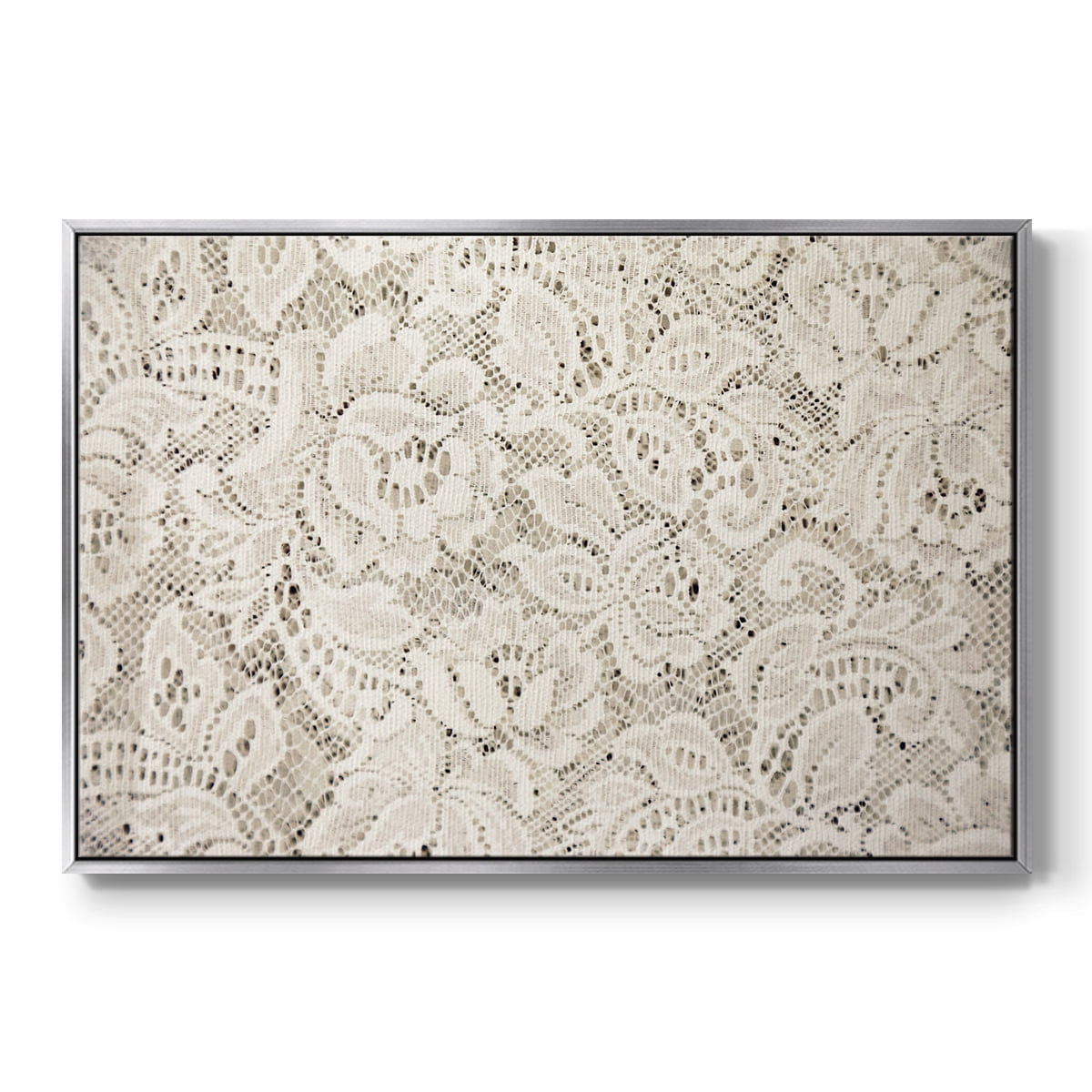 Vintage Abstract Print-XX Framed in Silver Wood Gallery Wrapped Canvas 27 in. x 41 in.