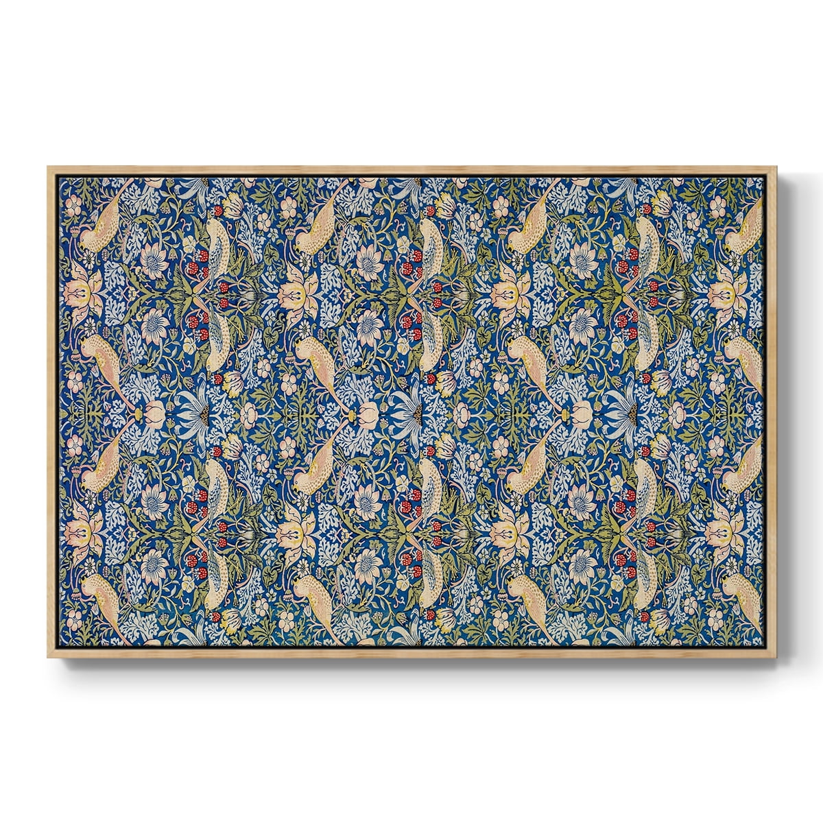 Vintage Abstract Print-XXI Framed in Natural Wood Wood Gallery Wrapped Canvas 27 in. x 41 in.