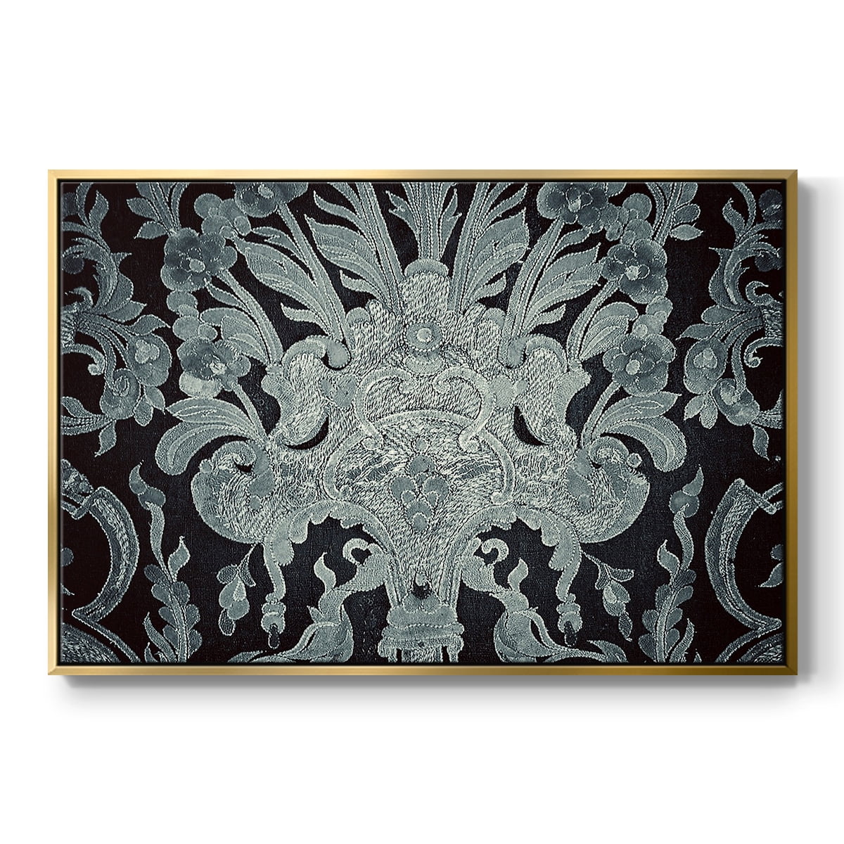Vintage Abstract Print-XXVI Framed in Gold Wood Gallery Wrapped Canvas 17 in. x 25 in.