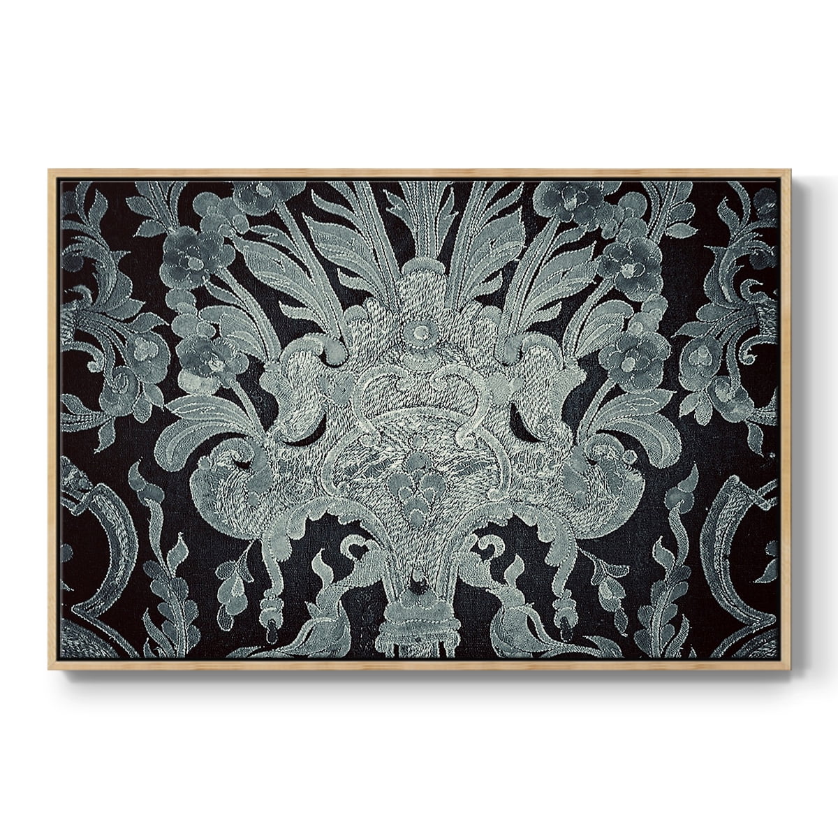 Vintage Abstract Print-XXVI Framed in Natural Wood Wood Gallery Wrapped Canvas 25 in. x 37 in.