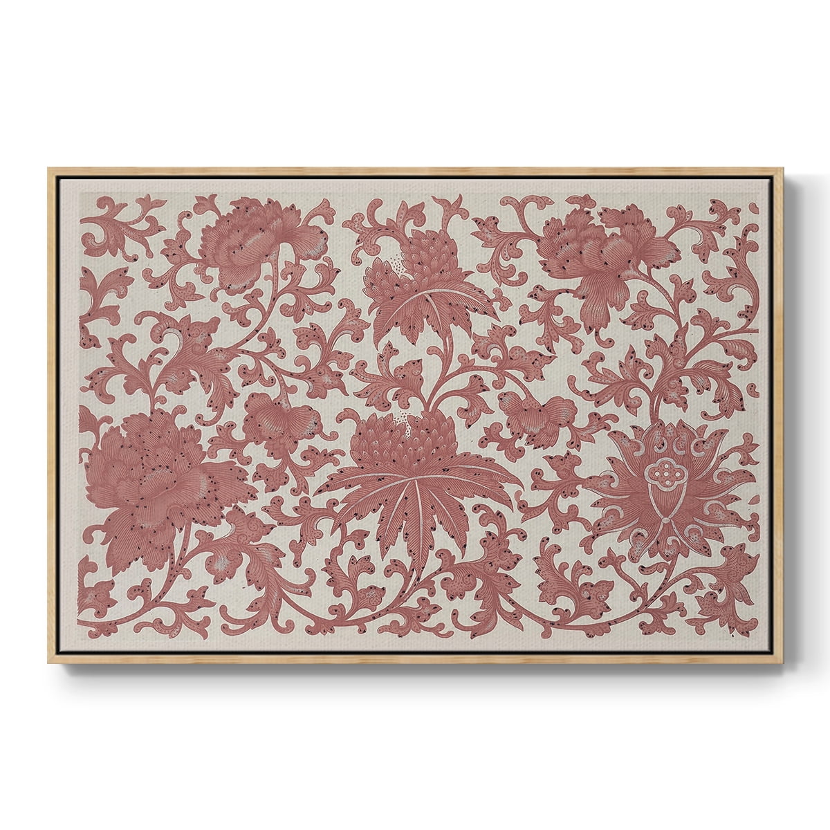 Vintage Abstract Print-XXVIII Framed in Natural Wood Wood Gallery Wrapped Canvas 17 in. x 25 in.
