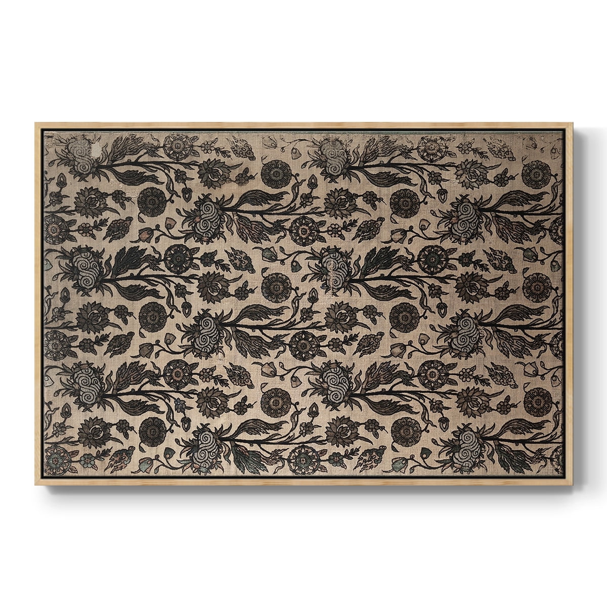 Vintage Abstract Print-XXXII Framed in Natural Wood Wood Gallery Wrapped Canvas 25 in. x 37 in.