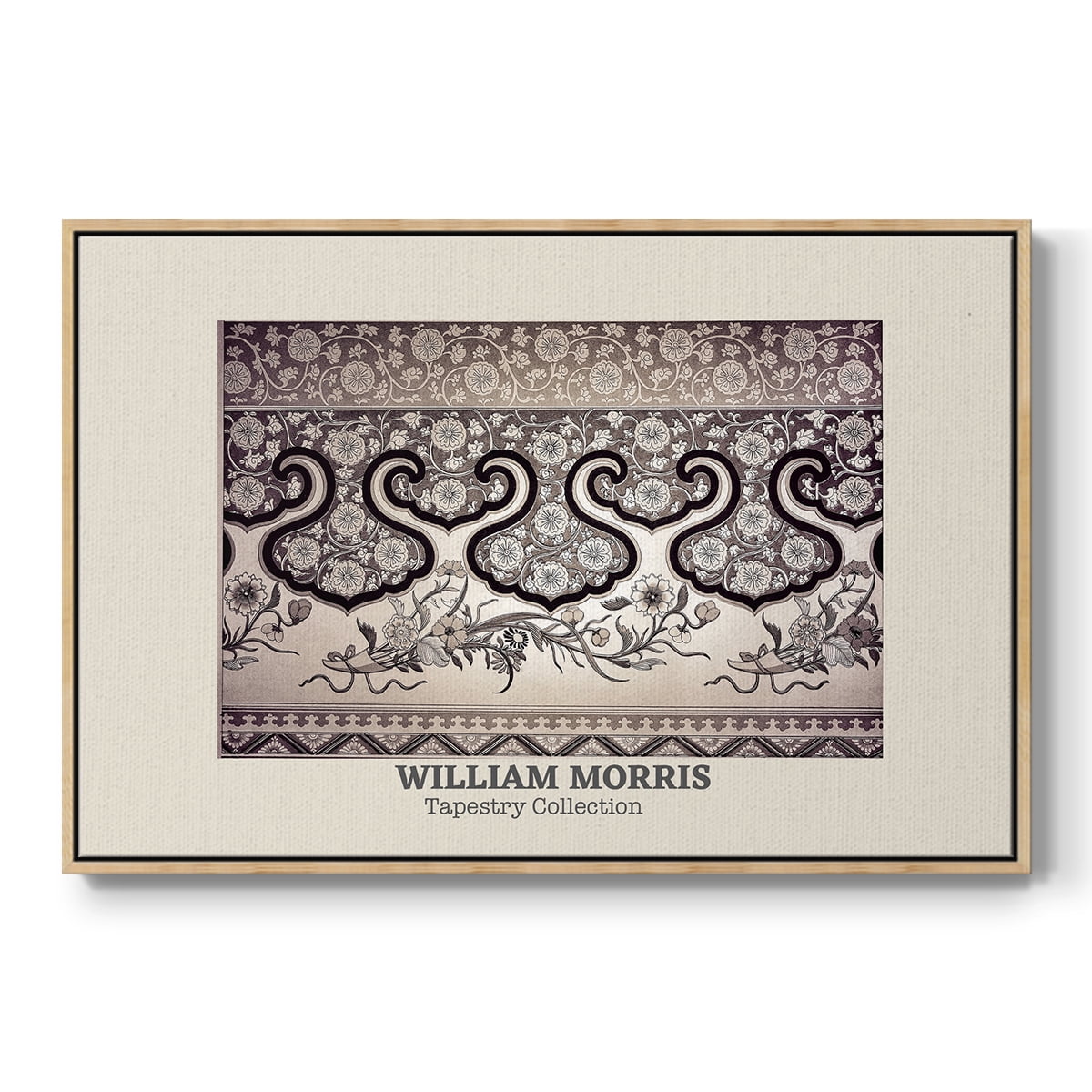 Vintage Abstract Print-XXXIII Framed in Natural Wood Wood Gallery Wrapped Canvas 17 in. x 25 in.