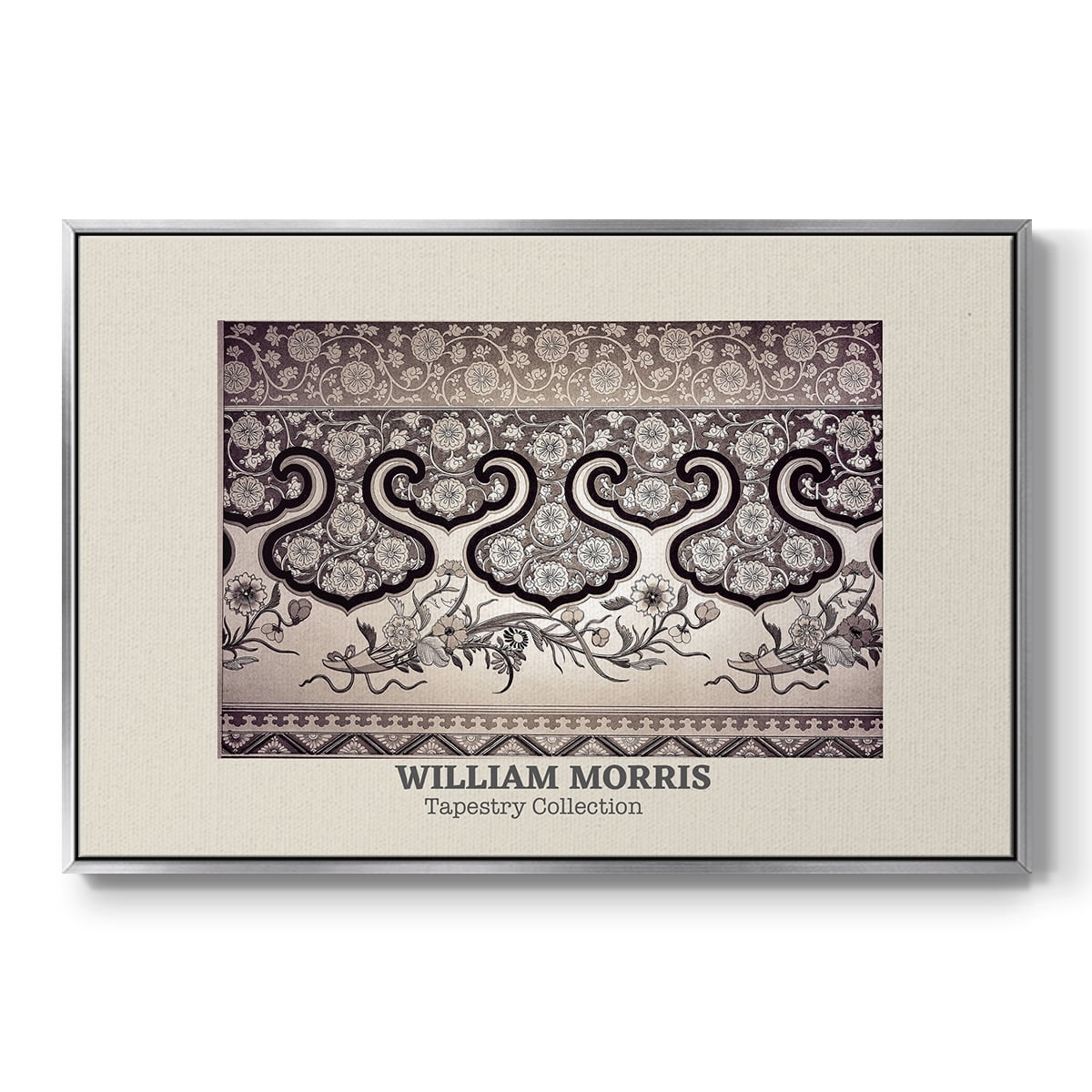 Vintage Abstract Print-XXXIII Framed in Silver Wood Gallery Wrapped Canvas 17 in. x 25 in.