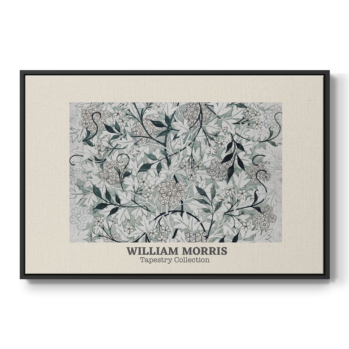 Vintage Abstract Print-XXXV Framed in Black Wood Gallery Wrapped Canvas 25 in. x 37 in.