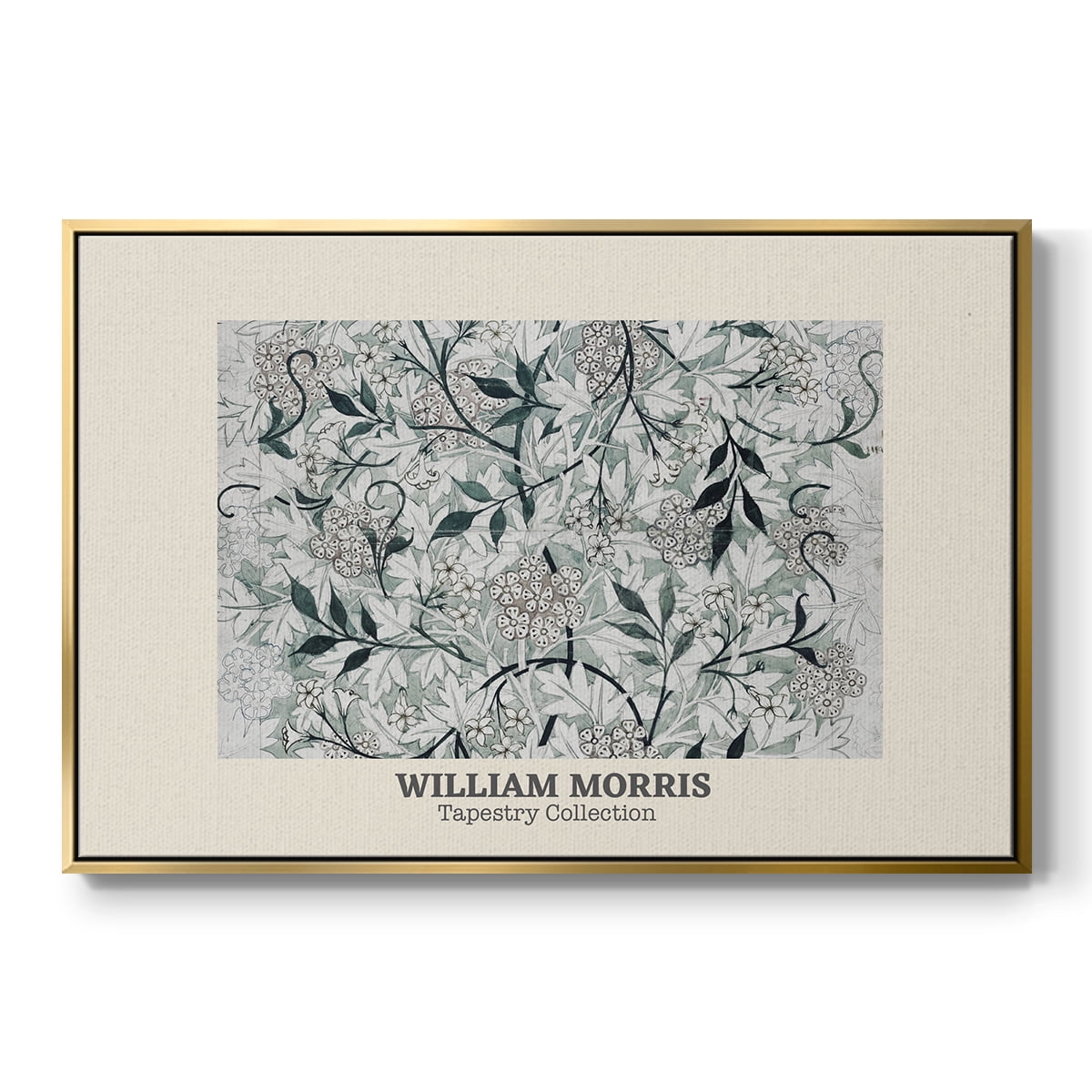 Vintage Abstract Print-XXXV Framed in Gold Wood Gallery Wrapped Canvas 17 in. x 25 in.