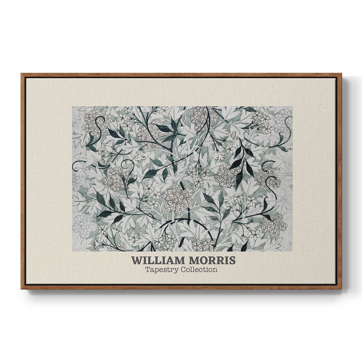 Vintage Abstract Print-XXXV Framed in Walnut Wood Gallery Wrapped Canvas 27 in. x 41 in.